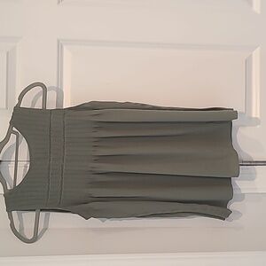 Pleated green casual top